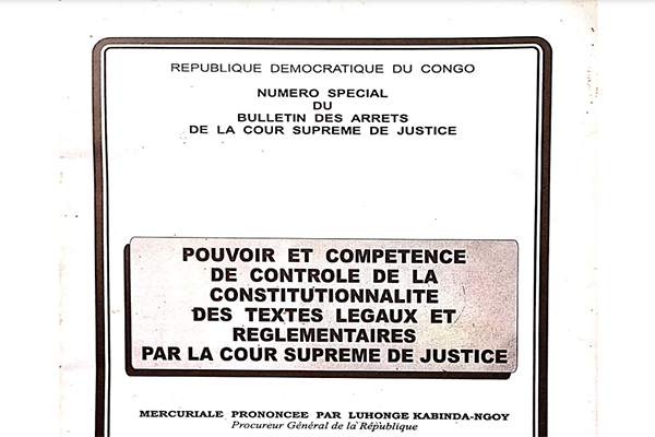 pgcassation, Pouvoir et compétence de contrôle de la constitutionnalité des textes légaux et réglementaires par la cour suprême de justice.2002.
