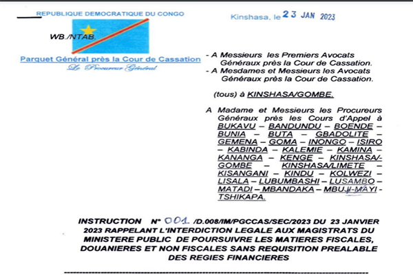 pgcassation circulaires Interdiction aux Magistrats