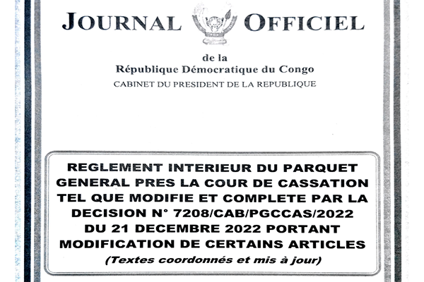 pgcassation Le Parquet Général près la Cour de Cassation de la République Démocratique du Congo
